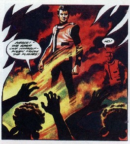 The indestructible Captain Scarlet, by Ron Embleton, for "Unity City".