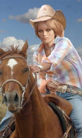 Karen Wainwright riding a horse