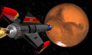 Xl5 approaches Mars