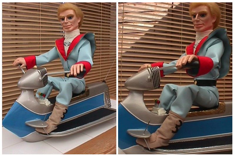 Colonel Zodiac riding jetmobile